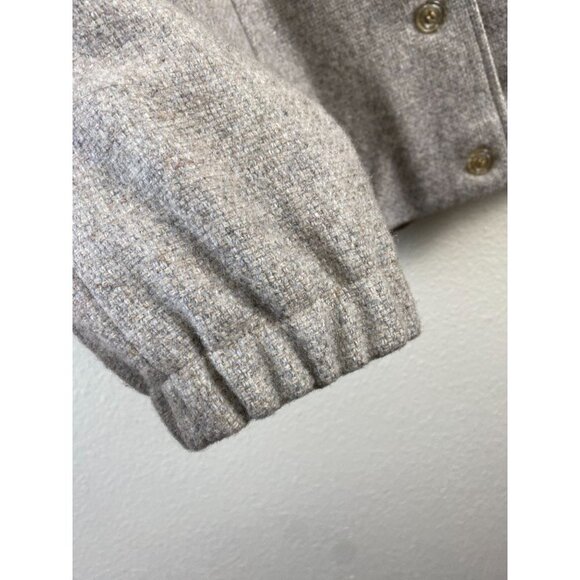 Vintage Macys Pure Wool Cream Jacket Womens 8 Zip Fall Neutral Winter Cozy - Picture 12 of 16